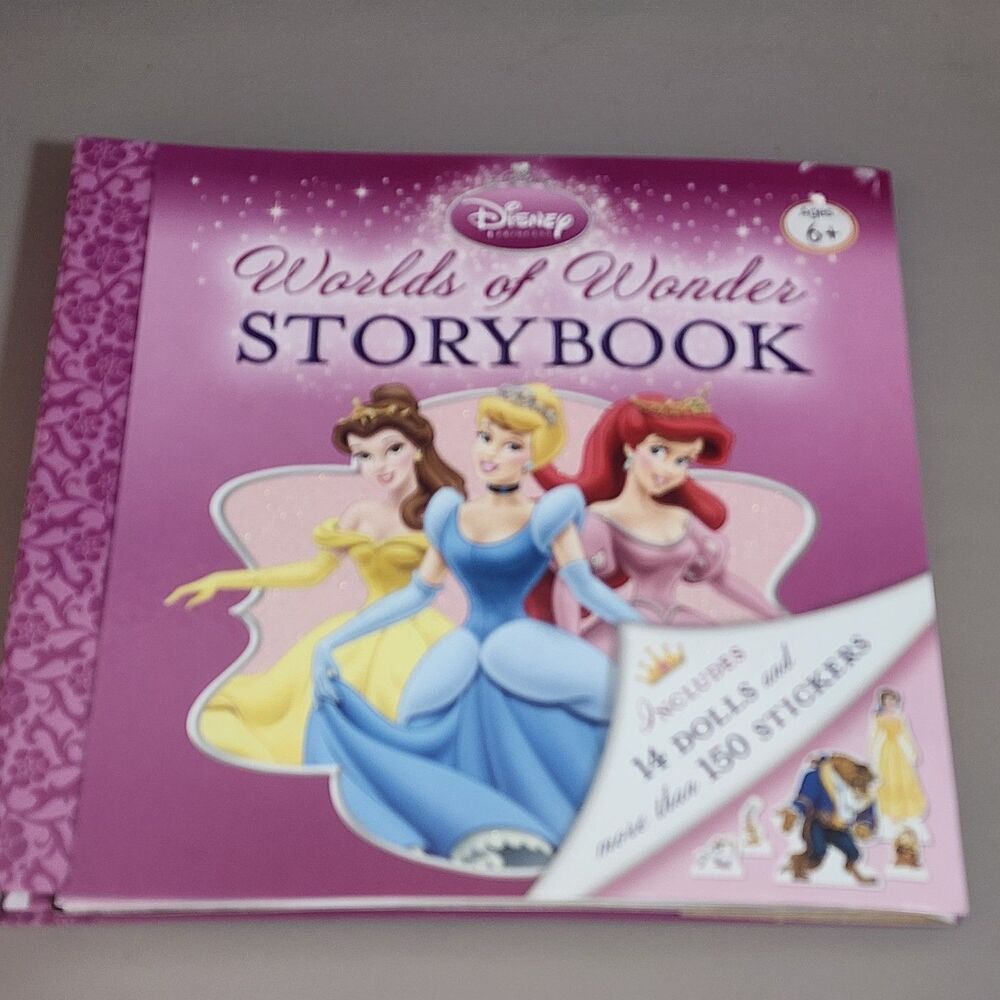 New Disney Princess Storybook Paper Dolls & Stickers Activity Kit Ages 6+ 2008